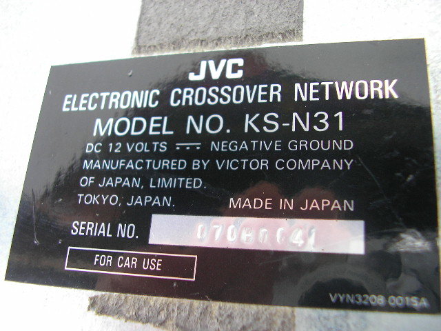 *JVC KS-N31 2 pcs. set electronic crossover network 