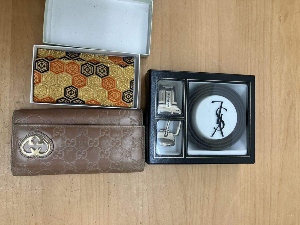 【c525】バッグ おまとめ VUITTON GUCCI イブサンローラン ヴァレンティノ 財布 ベルト ショルダー ハンド トート レザー_画像3