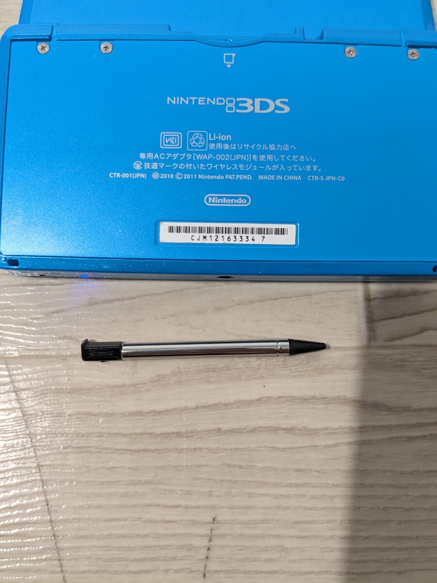 【F940】【初期化済み・美品】 ニンテンドー3DS 本体 アクアブルー NINTENDO 3DS CTR-001_画像4