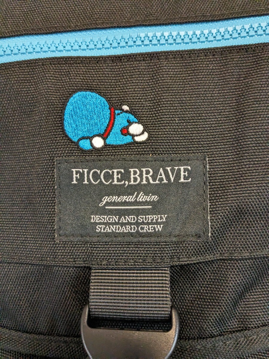 [F991] Ficce Bravefise Brave Doraemon rucksack black nylon rucksack 