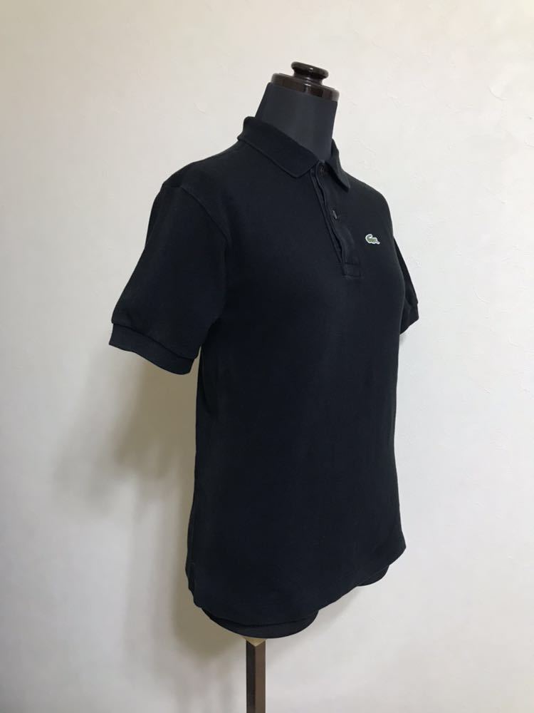 LACOSTE ラコステ 鹿の子 ポロシャツ トップス キッズサイズ12 半袖 黒 F5191_画像4