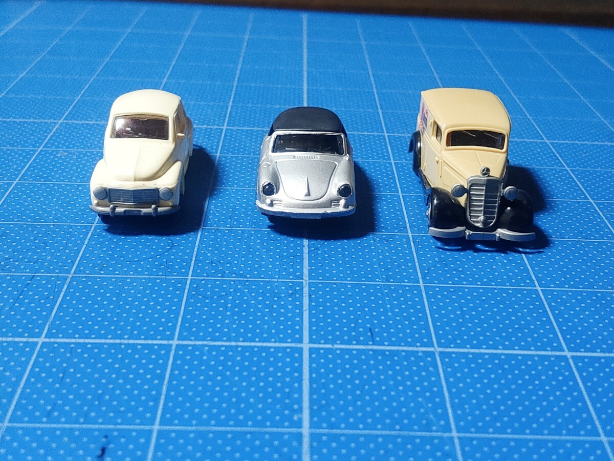 Praline 1/87 ミニカー3台セット Mercedes 170V・Porsche 356・Volvo PV544/当時物 プラリネ/メルセデス・ボルボ・ポルシェ_画像4