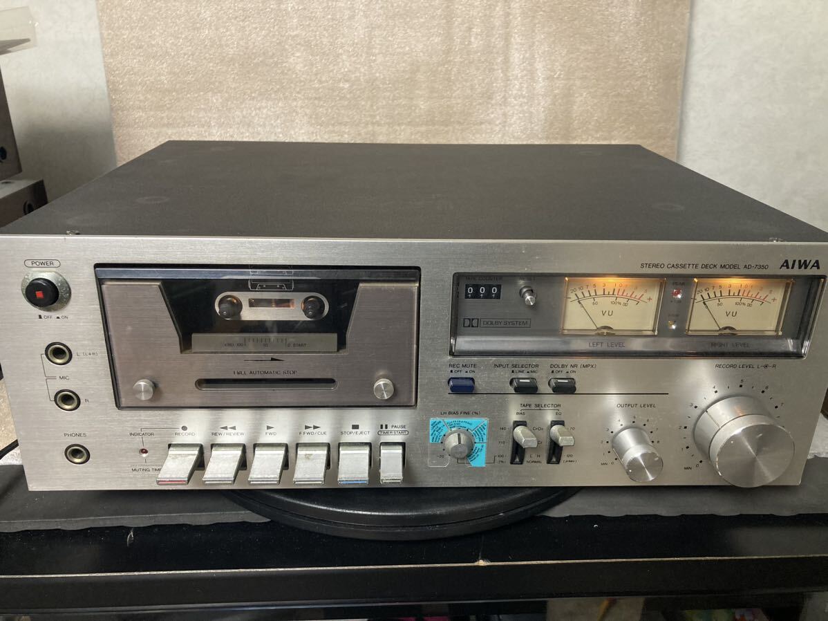 【ジャンク品】AIWA カセットデッキ AD-7350 casette deck junk_画像1