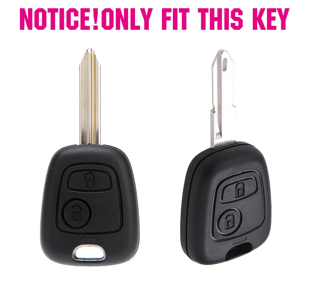  immediate payment possibility Peugeot 107/206/207/307/406/408/607 Citroen C1//2/3/4/5 silicon keyless smart key case 2 button unused free shipping 