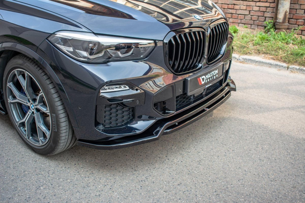 BMW X5/エックスファイブ/クロスファイブ G05 Mスポーツ用 '19～'23 社外品 ABS製 フロントリップ スポイラー/スプリッター グロスブラック_画像4