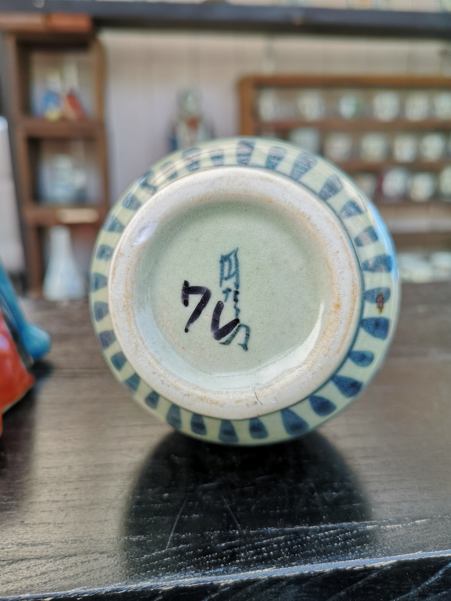ヤフオク 円左ェ門作 蛸唐草模様置物 ヤフオク 円左ェ門作 蛸唐草模様置物