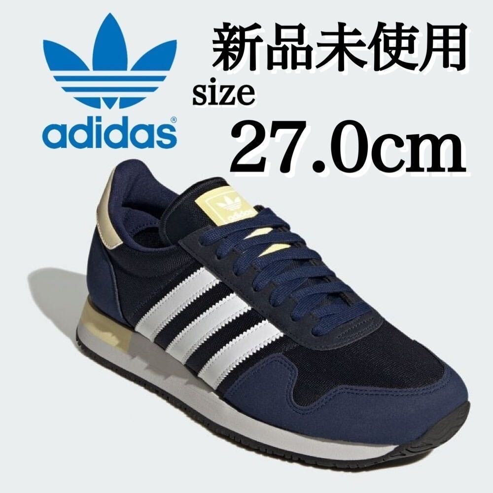 新品未使用 adidas Originals 27.0cm アディダス オリジナルス USA 84 スニーカー シューズ ローテク スエード 3ストライプ 箱有り 正規品_画像1