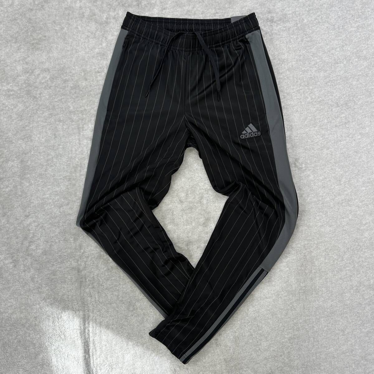 [ cheap postage ] new goods unused adidas L size Adidas jersey stripe black black Great rack pants bottoms Jim regular goods 