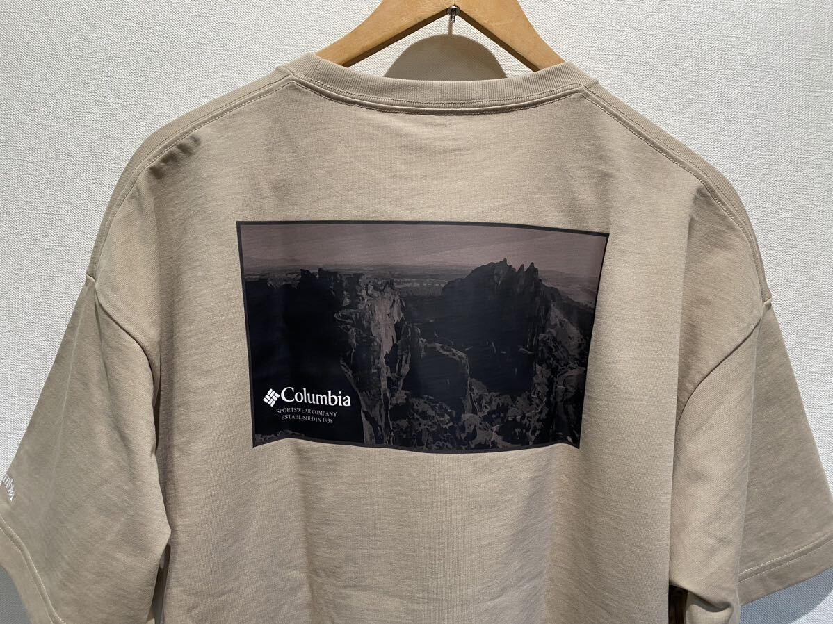 ★ 24SS Columbia コロンビア メンズ Tシャツ ミラーズクレストグラフィックショートスリーブティー sizeL ベージュ 新品未使用タグ付_画像4