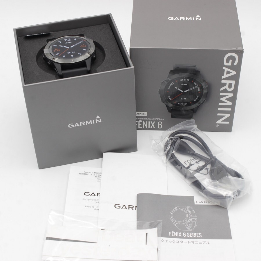 【新品】GARMIN fenix 6 Sapphire Black 010-02158-43 スマートウォッチ フェニックス ガーミン 本体_画像1