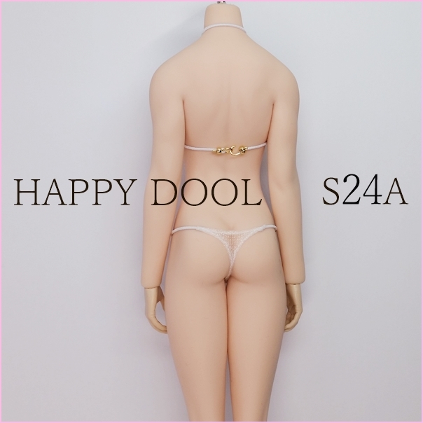 TBLeague 【Happy Doll】S24A 白 透け マイクロクロスビキニ セット 1/6 Phicen ファイセンの画像3