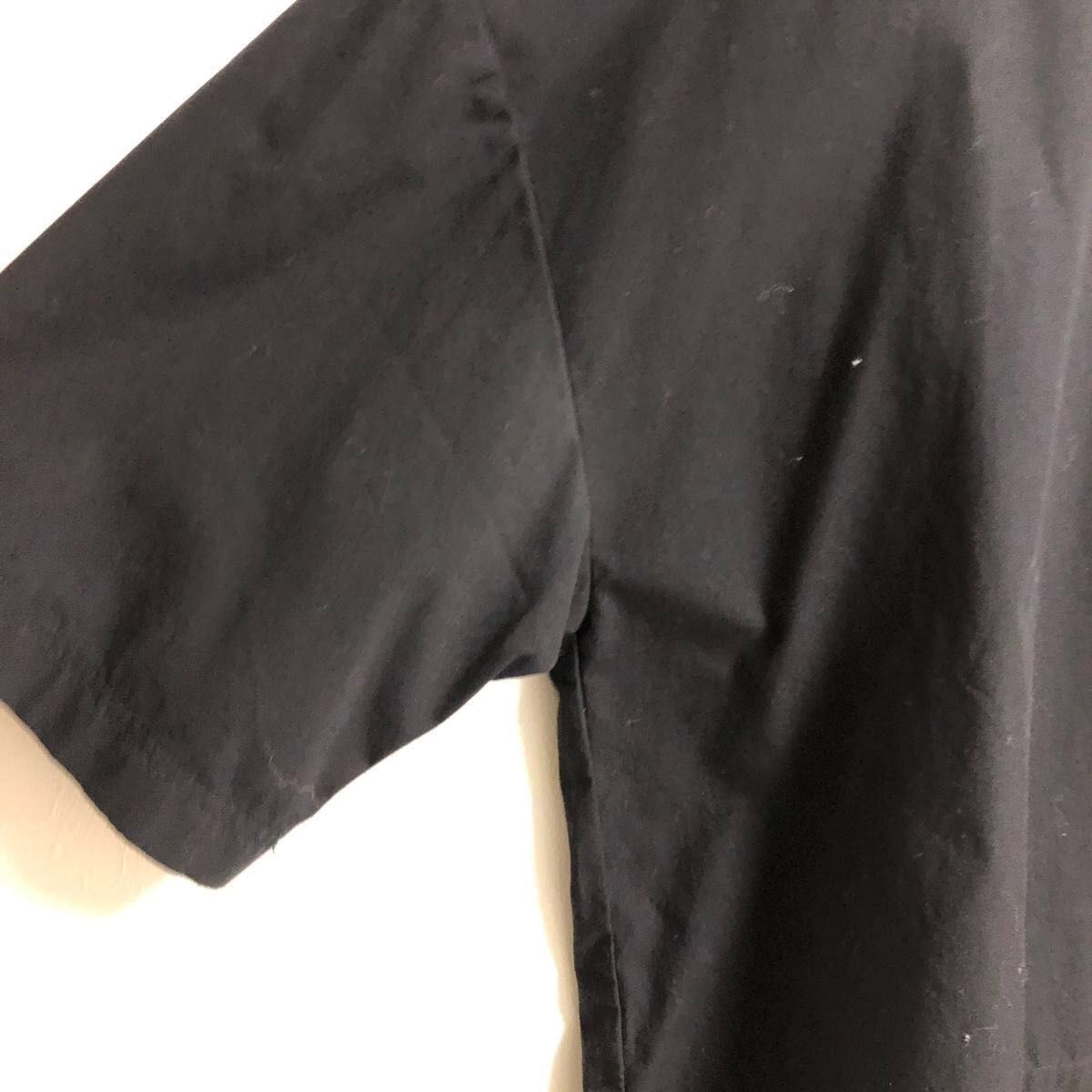 【タグ付き】無印良品　リブ付き半袖ブラウス　黒　ポケットあり　XS〜Sサイズ Tシャツ