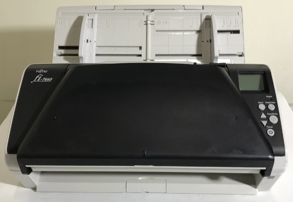 [ Saitama departure ][FUJITSU Fujitsu PFU]A3 compact scanner fi-7460 * counter 6344 sheets * operation verification settled * (9-4288)