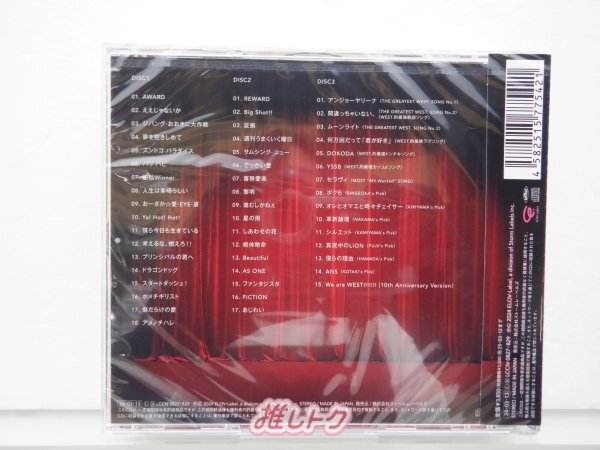 [未開封] WEST. CD AWARD 通常盤 初回プレス 3CD ステッカー付の画像2