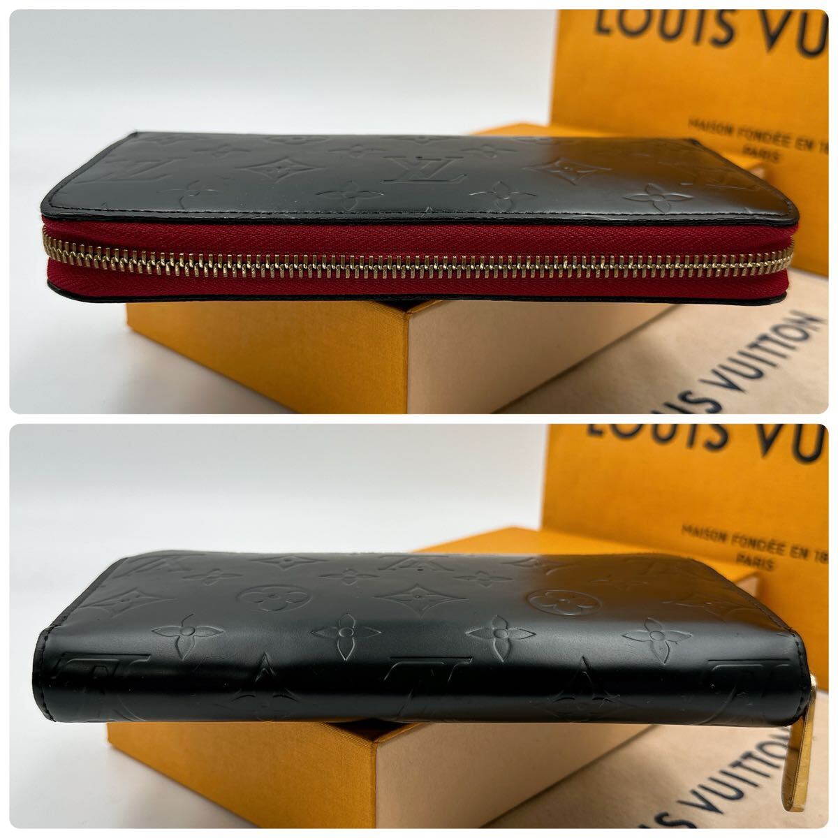 2782【極美品】LOUIS VUITTON ルイヴィトン モノグラム ヴェルニ ジッピーウォレット 長財布 ウォレット M91981/CA0150_画像4