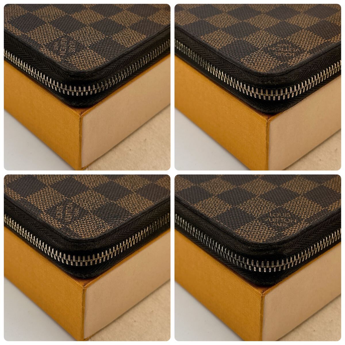 2798【美品】LOUIS VUITTON ルイヴィトン ダミエ ジッピーウォレット ラウンドファスナー 長財布 ウォレット N60015/CA4121_画像9