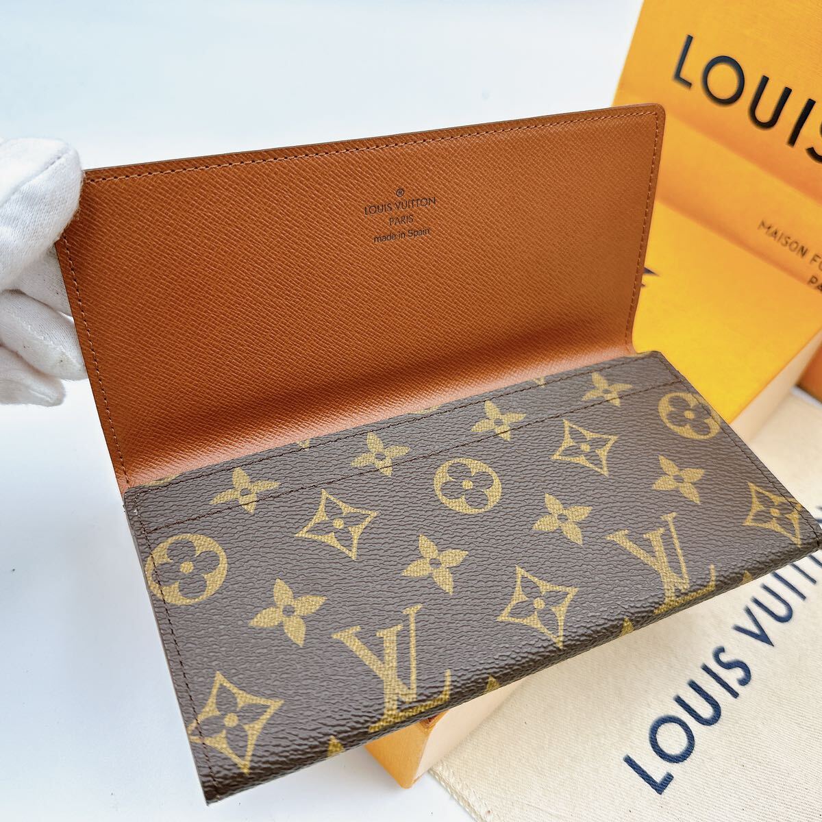 2819【新品未使用】LOUIS VUITTON ルイヴィトン モノグラム ポルトサークルバイフォールド 長財布 札入れ 二つ折り財布 M61820/CA0937_画像3