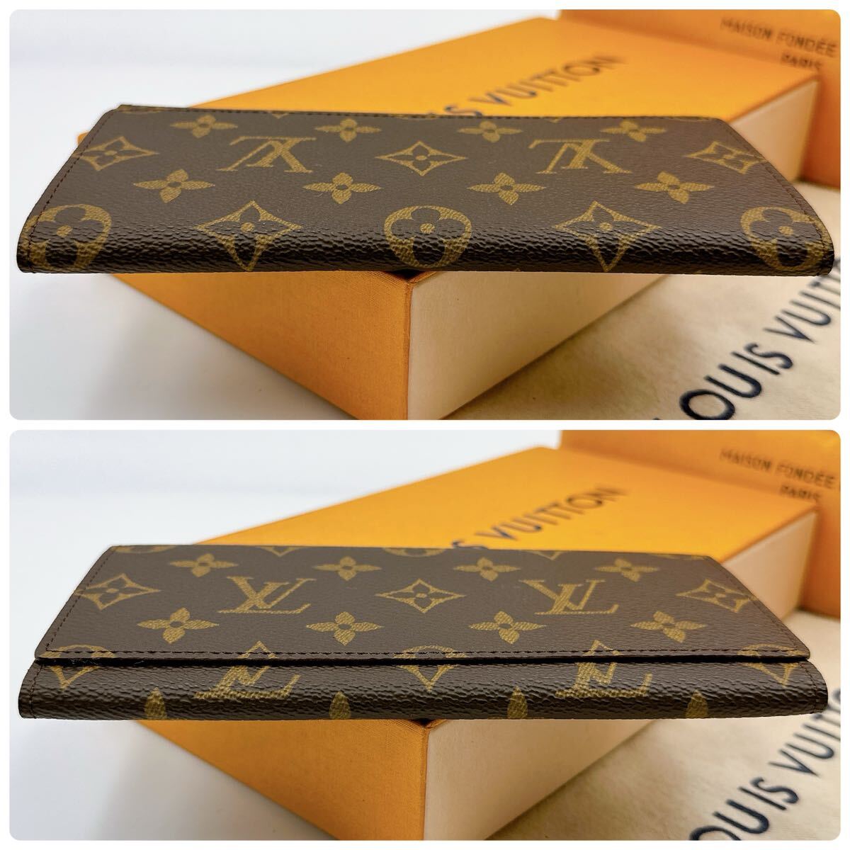 2819【新品未使用】LOUIS VUITTON ルイヴィトン モノグラム ポルトサークルバイフォールド 長財布 札入れ 二つ折り財布 M61820/CA0937_画像6