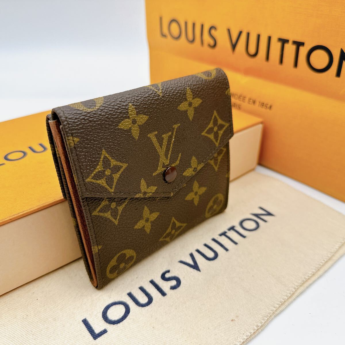 2831【外観未使用同等品】LOUIS VUITTON ルイヴィトン モノグラム ポルトモネ ビエ カルトクレディ 三つ折り財布 ウォレット M61660/8912AN_画像1