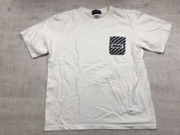 BONERA ボネーラ connect the dots ストリート フットサル サッカー 胸ポケット ポケT 半袖Tシャツ カットソー メンズ 大きいサイズ XL 白_画像1