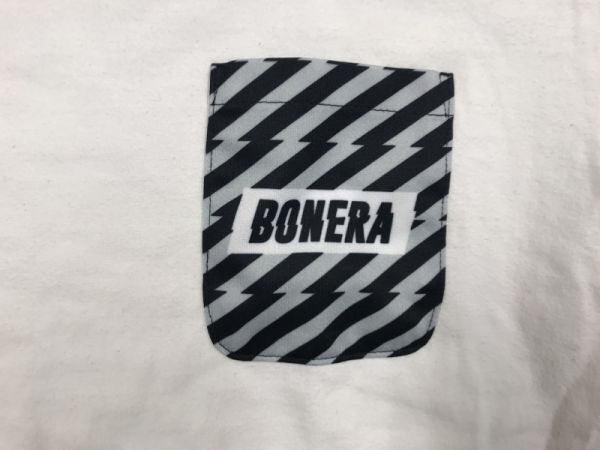 BONERA ボネーラ connect the dots ストリート フットサル サッカー 胸ポケット ポケT 半袖Tシャツ カットソー メンズ 大きいサイズ XL 白_画像3