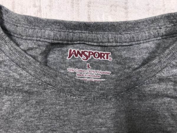ジャンスポーツ JANSPORT ジョンズホプキンス医学校 アメカジ カレッジ 霜降り 半袖Tシャツ カットソー レディース L グレーの画像2