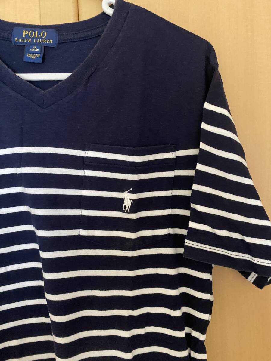 POLO RALPH LAUREN ポロラルフローレン Tシャツ BoysXL ネイビー_画像2