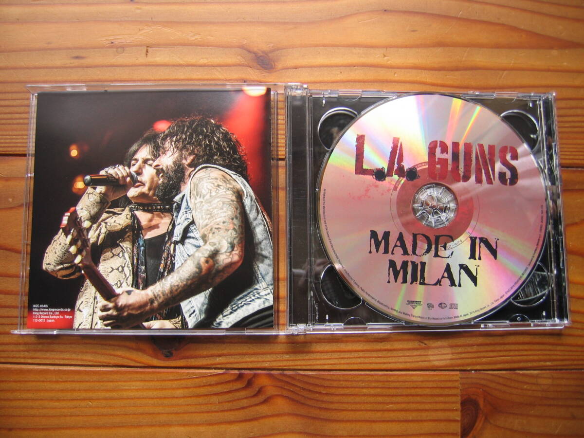 L.A. Guns LA エル・エー・ガンズ Made in Milan メイド・イン・ミラン CD+DVD シール ステッカー 帯あり 日本盤 Live ライヴ 良品_画像2