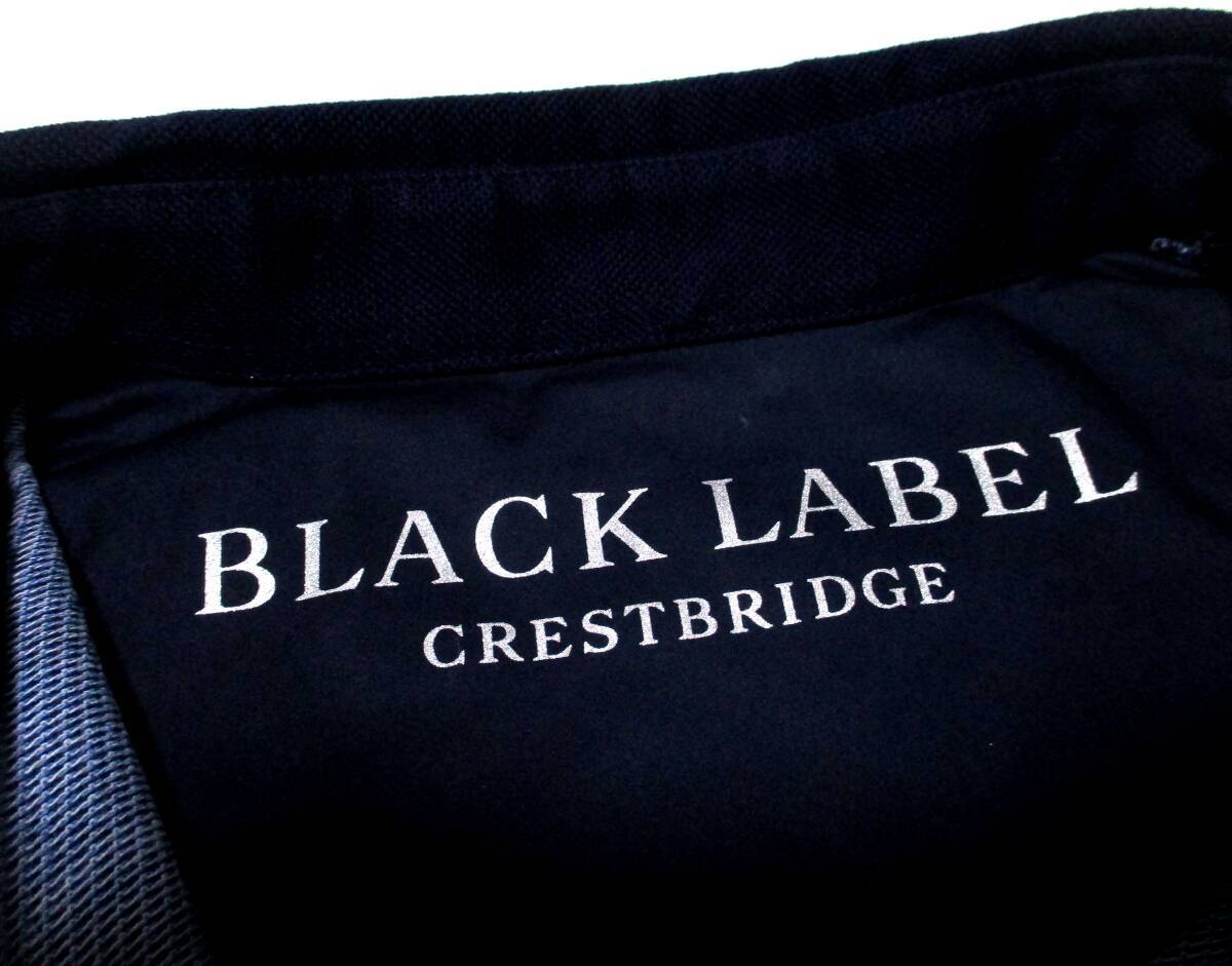 未使用 ブラックレーベルクレストブリッジ BLACKLABEL CRESTBRIDGE CBチェック総柄 襟首ロゴプリントデザイン ポロシャツ 日本製 サイズ M