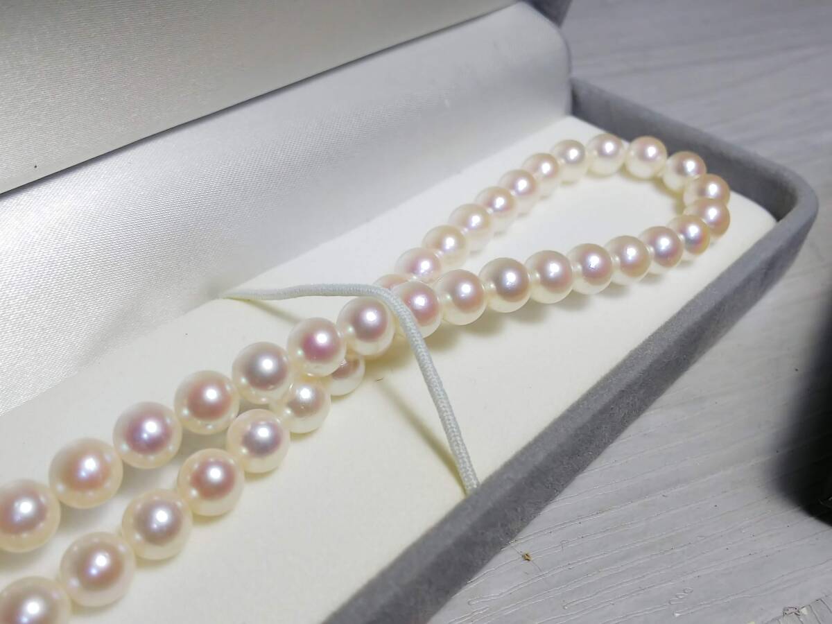 5023* antique pearl set book@ pearl necklace crystal dead stock 