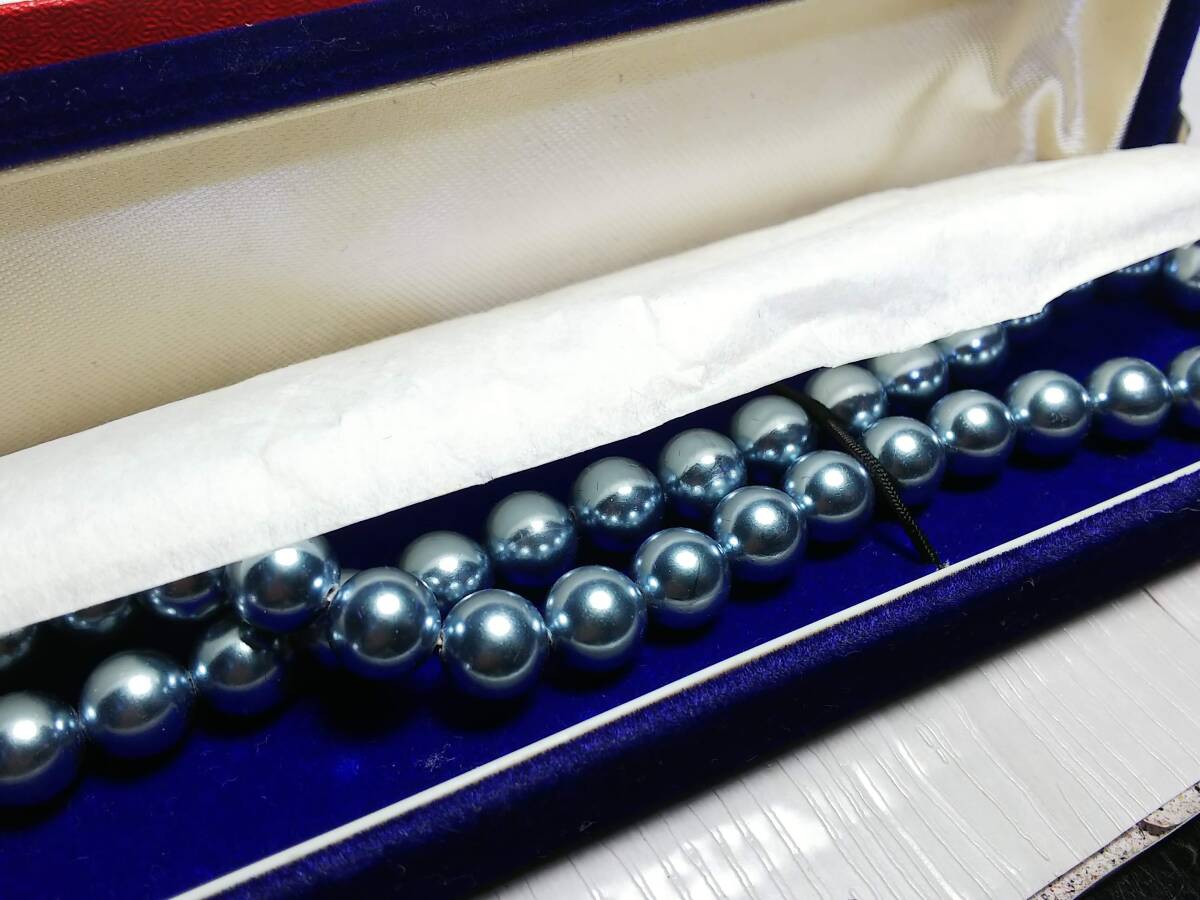 5023* antique pearl set book@ pearl necklace crystal dead stock 