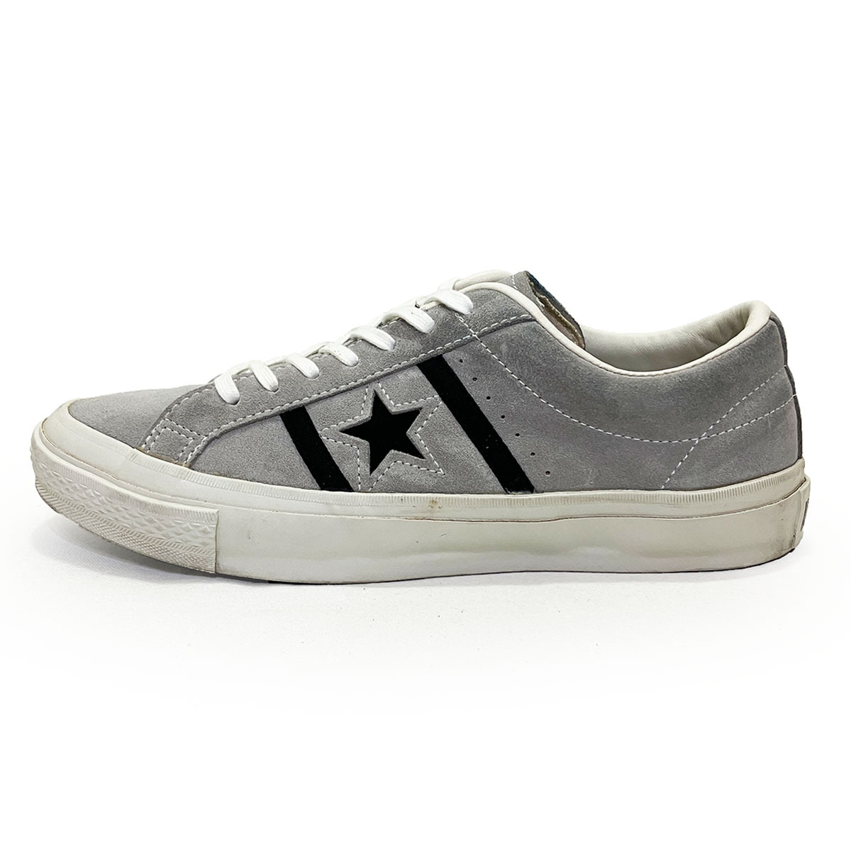 コンバース スター アンド バーズ スウェード グレー 25.5cm CONVERSE STAR & BARS 正規品 本物 ジャックスター 名作 復刻 年代 1CK411