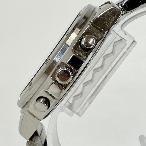1円〜 【稼動品】SEIKO セイコー 新品電池交換済 7T92-0CA0 QZ 青文字盤 デイト スモセコ 50M クロノグラフ メンズ 腕時計 中古 現状品の画像4