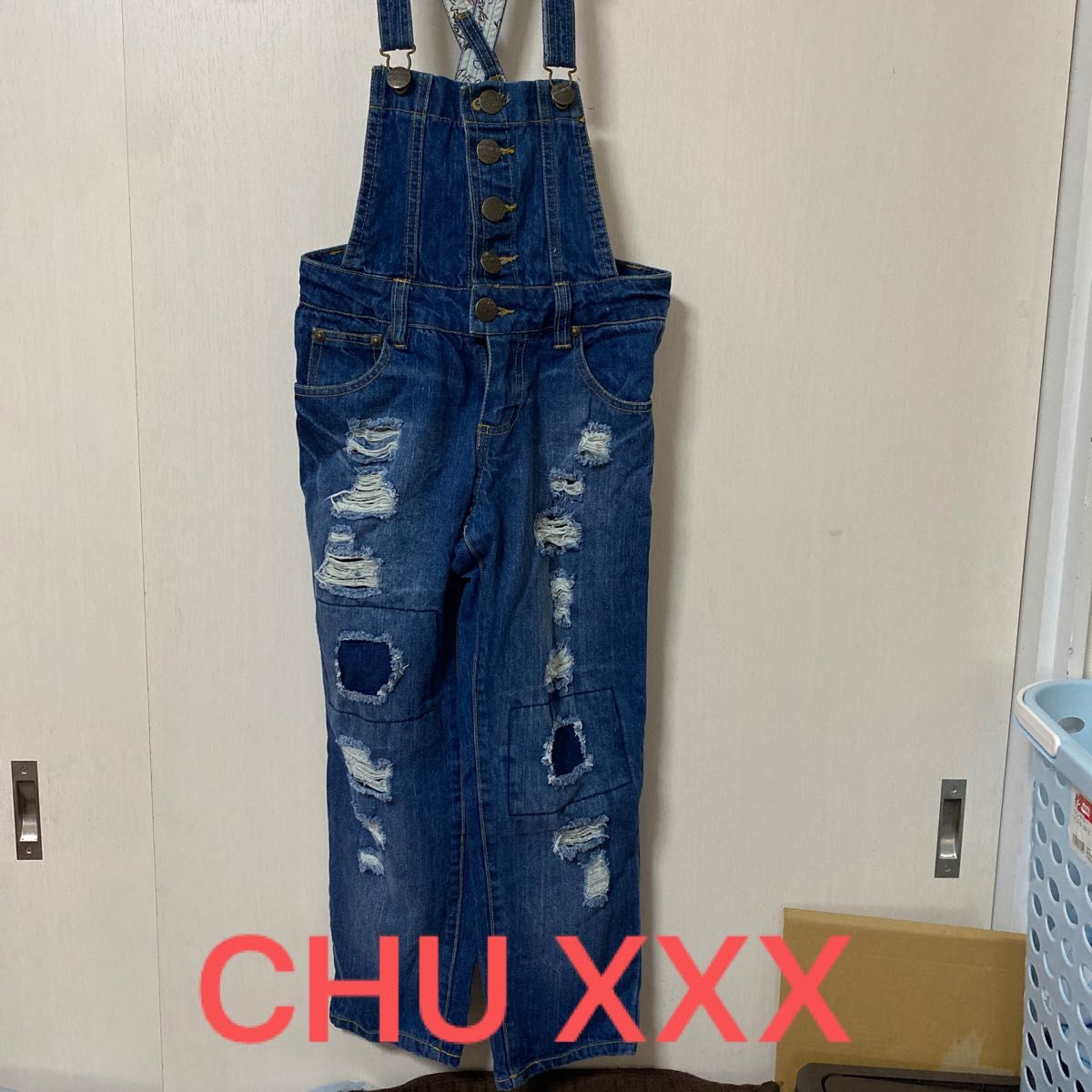 CHUXXX   デニム サロペット　数回使用中古品　自宅保管品　匿名配送送料込み　 S S Sサイズ　130 値下げ