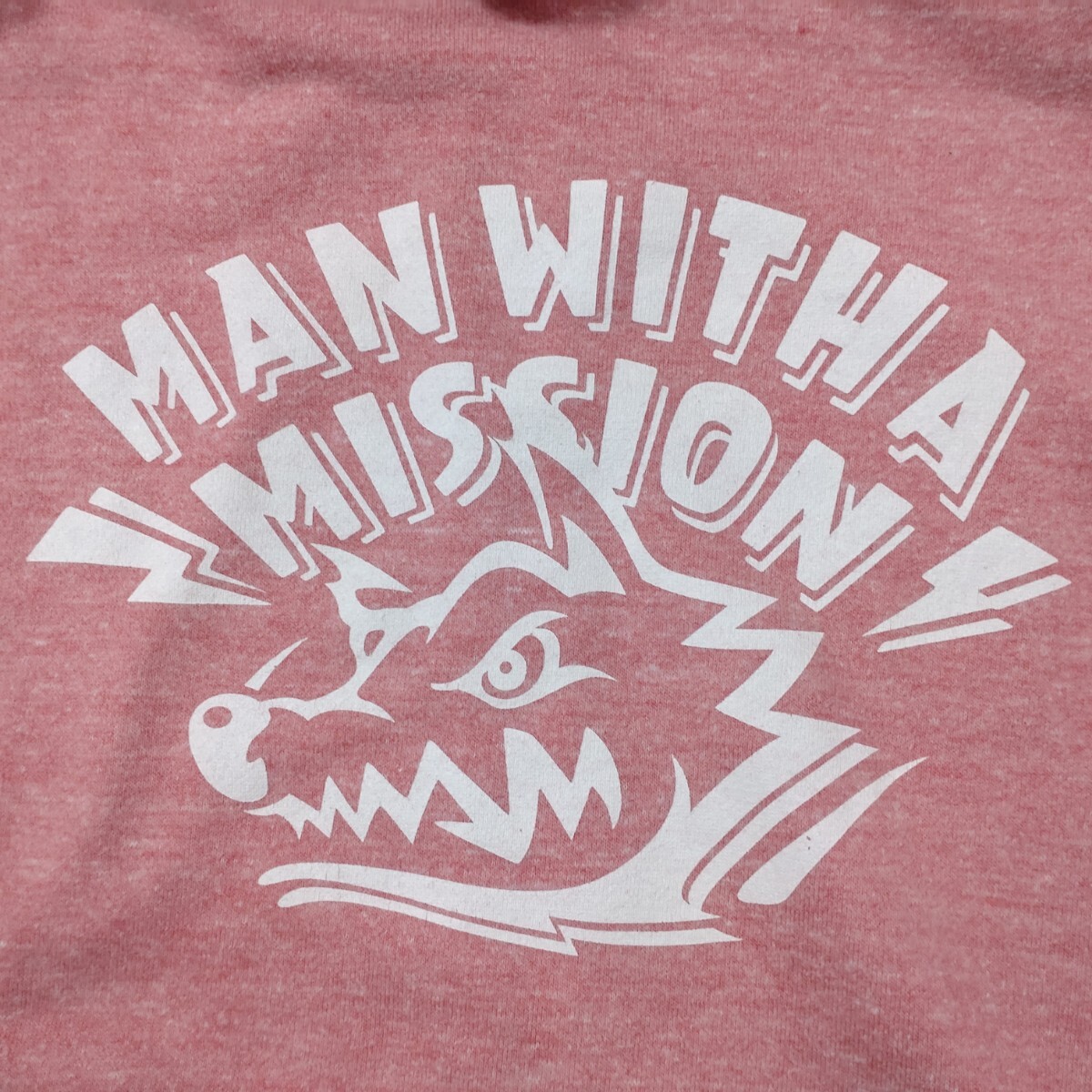 *MAN WITH A MISSION Logo Parker ( Jean талон Johnny цвет )M размер б/у *mwam man with футболка 