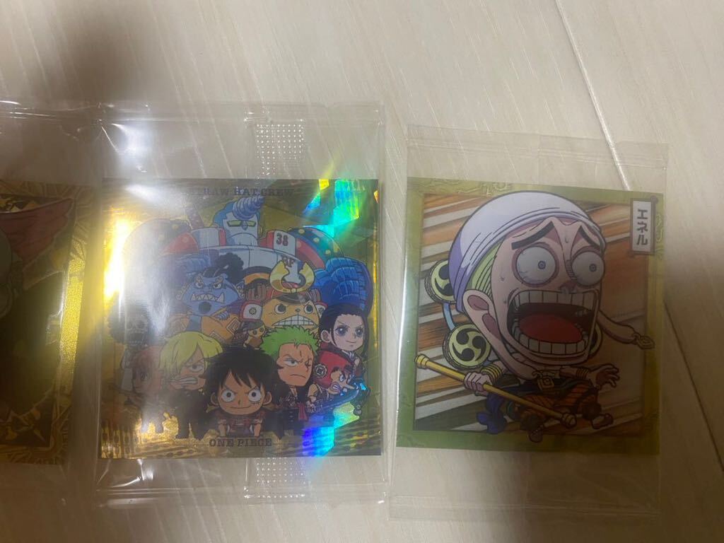 ワンピース　にふぉるめーしょん ONE PIECE 大海賊シールウエハース LOG.7　麦わらの一味 GR グランドレア SW7-01 ルフィ ゾロ エネル 3枚_画像3