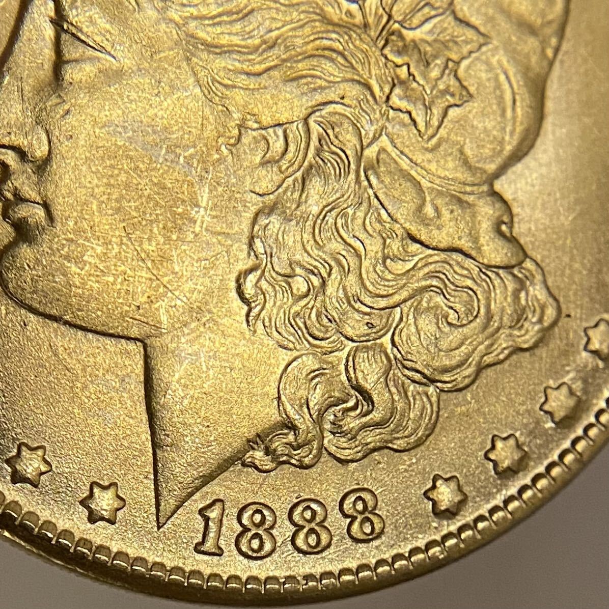 モルガンダラー1888 1ドル金貨　約21.58g 古銭 モルガン コイン アメリカ 貿易銀 硬貨 銀貨 _画像4