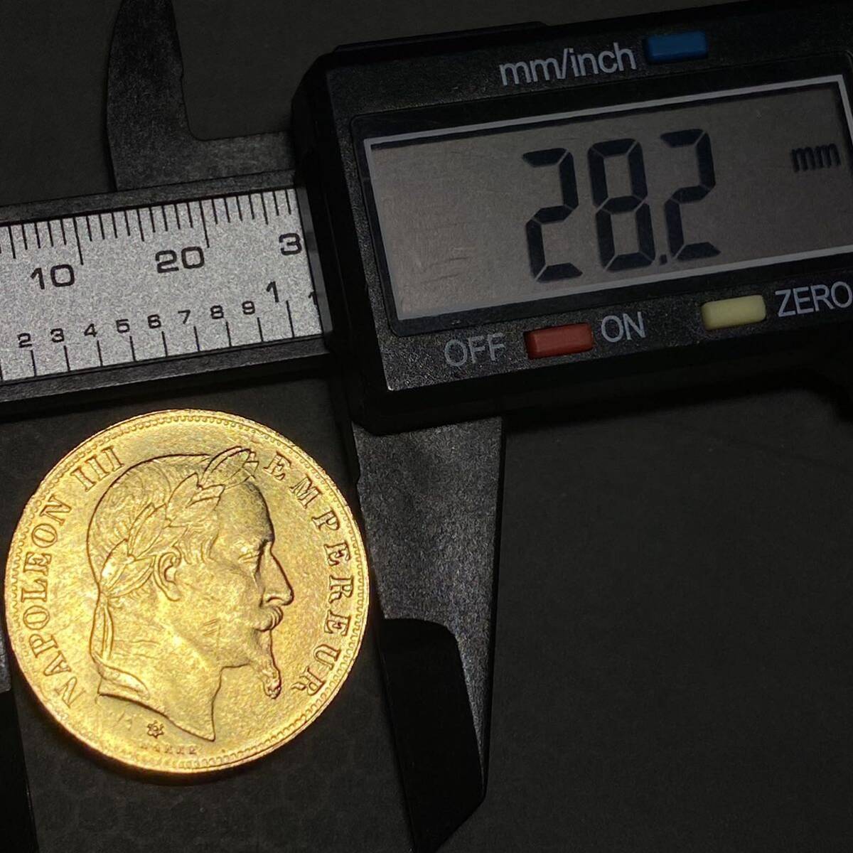 ナポレオン3世 金貨 フランス 古銭 50フラン 1859年 約11.69g イエローゴールド コレクション _画像7