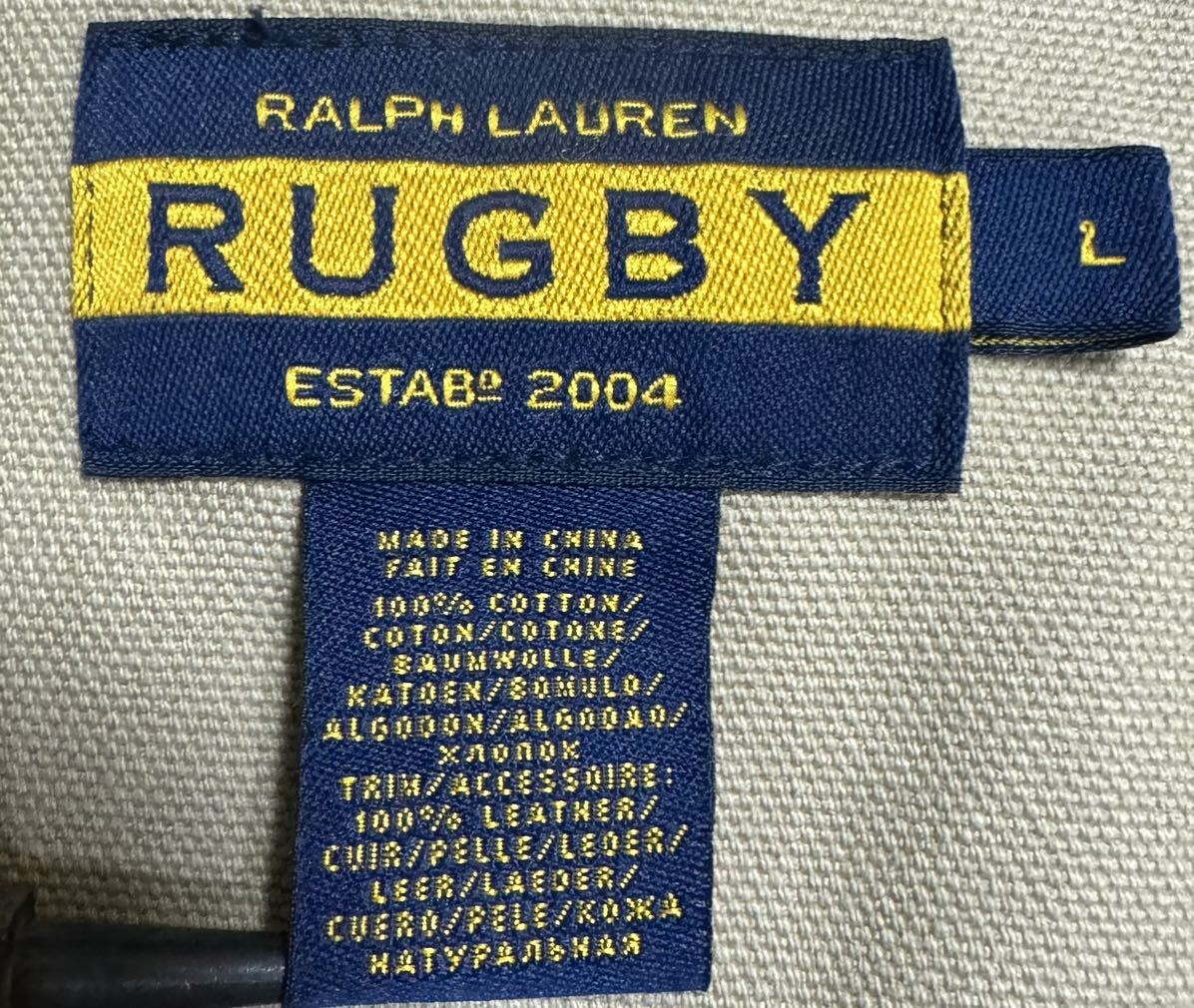 稀少 RUGBY RALPH LAUREN 短丈 ダックキャンバス×レザー ハンティングジャケット Lサイズ_画像10