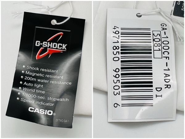 未使用 CASIO カシオ G-SHOCK Gショック GA-100CF-1A GA-100CF-1ADR ブラック カモフラージュダイアルシリーズ 迷彩 アナデジ 腕時計_画像9