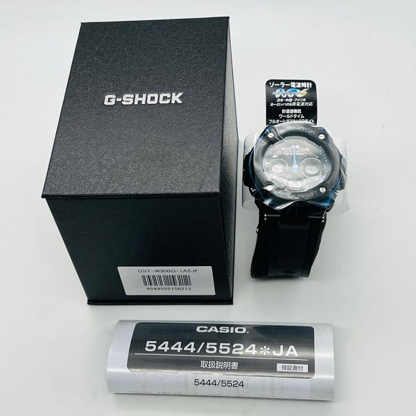 未使用 G-SHOCK GST-S300G-1A2 カシオ ブルーxブラック CASIO 腕時計 メンズ アナデジ ソーラー電波時計 G-STEEL Gスチール カシオ メンズ_画像2