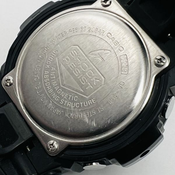 CASIO カシオ G-SHOCK Gショック ジーショック GA-201-1AJF ブラック アナデジ デジアナ 腕時計 中古 稼働品_画像7