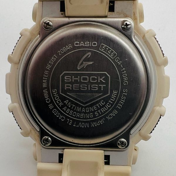 CASIO カシオ G-SHOCK Gショック ジーショック GA-110RG-7A ホワイト アナデジ デジアナ 腕時計 中古 稼働品_画像7