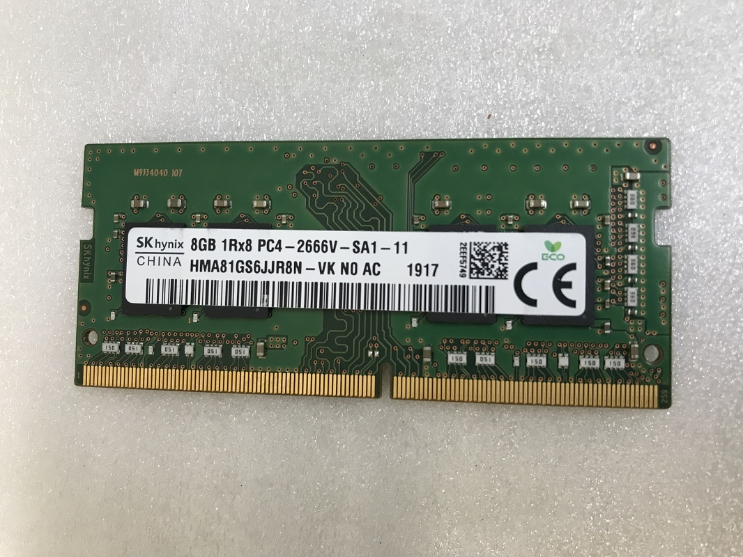 PC4-2666V 8GB SK HYNIX 1RX8 PC4-2666V-SA1-11 8GB DDR4 2666 8GB ノート用メモリ PC4-21300 8GB 260ピン DDR4 LAPTOP RAM_画像1