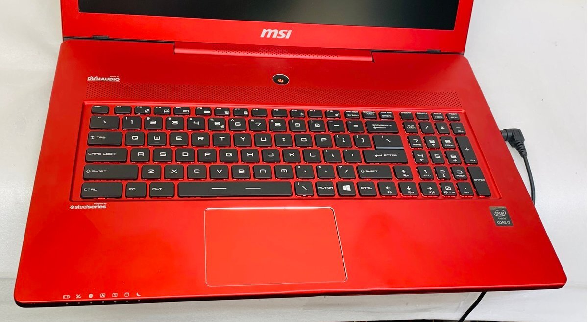 MSI MS-1773 GAMING G SRISE インテル Core i7 NVIDIA GEFORCE MSI ゲーミングノートPC BIOS 確認 ジャンク品_画像6