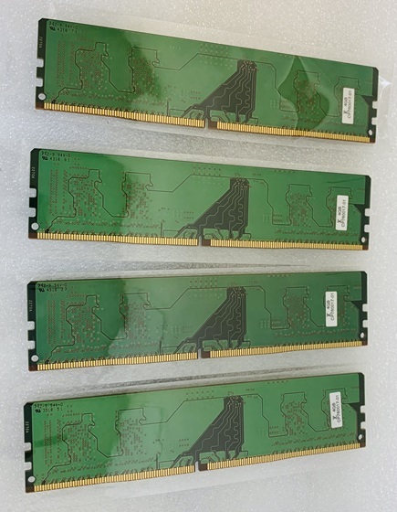 MICRON 1Rx16 PC4-2666V 4GB 4枚組 1セット 16GB DDR4 デスクトップ用メモリ 288ピン ECC無し DDR4- PC4-21300 4GB 4枚 16GB DDR4 RAM_画像3