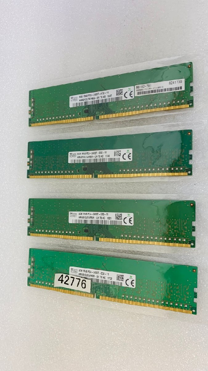 SK HYNIX 1RX8 PC4-2400T-ED2-11 8GB 4枚組 1セット 32GB DDR4 デスクトップ用メモリ 288ピン DDR4 19200 8GB 4枚 32GB_画像4