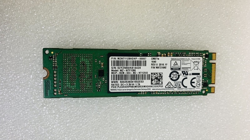 M.2 SSD128GB SAMSUNG MZ-NTY1280 CM871A M.2 SATA SSD128GB MGF M.2 2280 中古 動作確認済み_画像3
