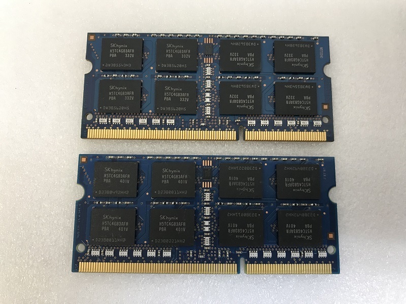 SK HYNIX 2Rx8 PC3L-12800S 8GB 2枚 16GB DDR3L ノートPC用 メモリ 204ピン DDR3L-1600 8GB 2枚セット 16GB DDR3 LAPTOP RAMの画像5