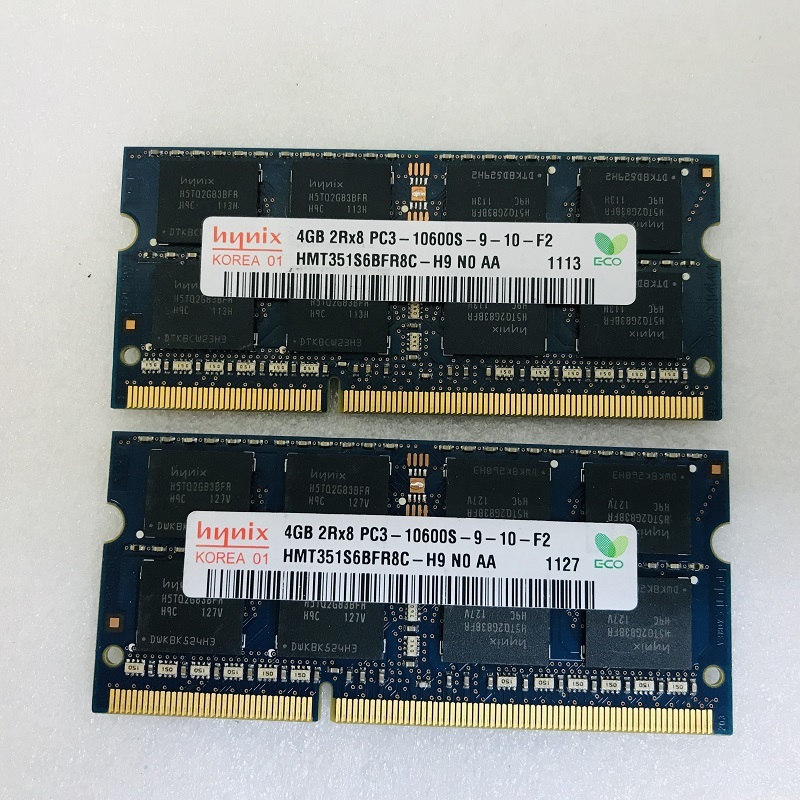 HYNIX 2Rx8 PC3-10600S 4GB 2枚組 1セット 8GB DDR3ノート用 メモリ 204ピン DDR3-1333 4GB 2枚 8GB DDR3 LAPTOP RAM_画像1